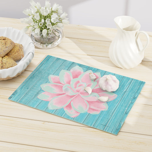 Succulent Pink Flower- Cutting Board